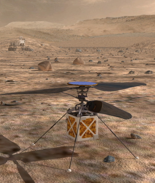The 2020 rover could be accompanied by this aerial drone, called the Mars Helicopter Scout (HMS). (Image: NASA/JPL/Caltech)